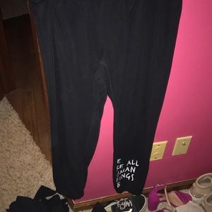 black sweatpants